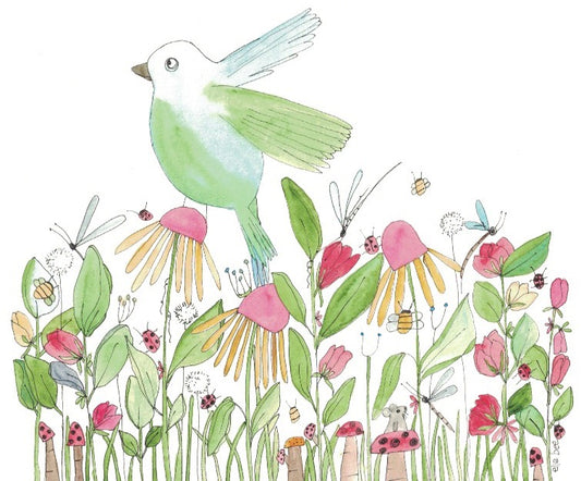 Greeting card "Spring please"