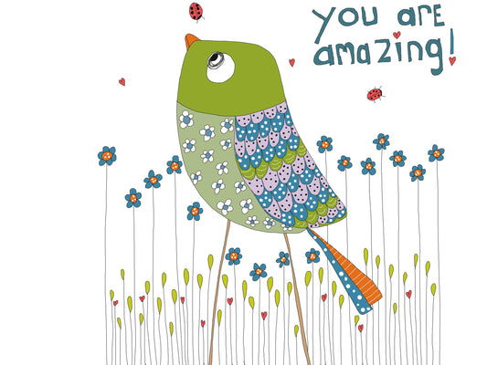 Greeting card "You are amazing"