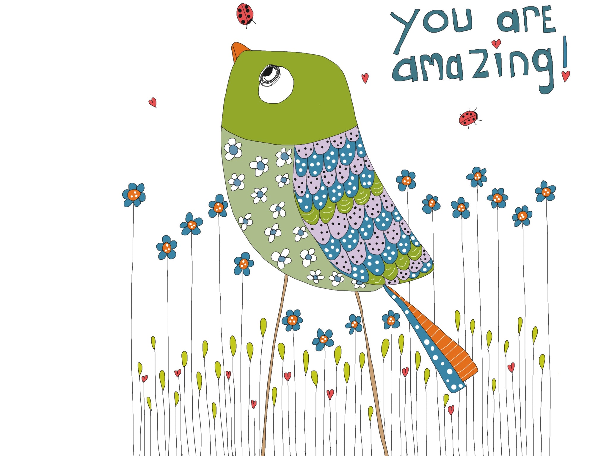 Greeting card "You are amazing"