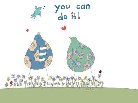 Greeting card "You can do it!"